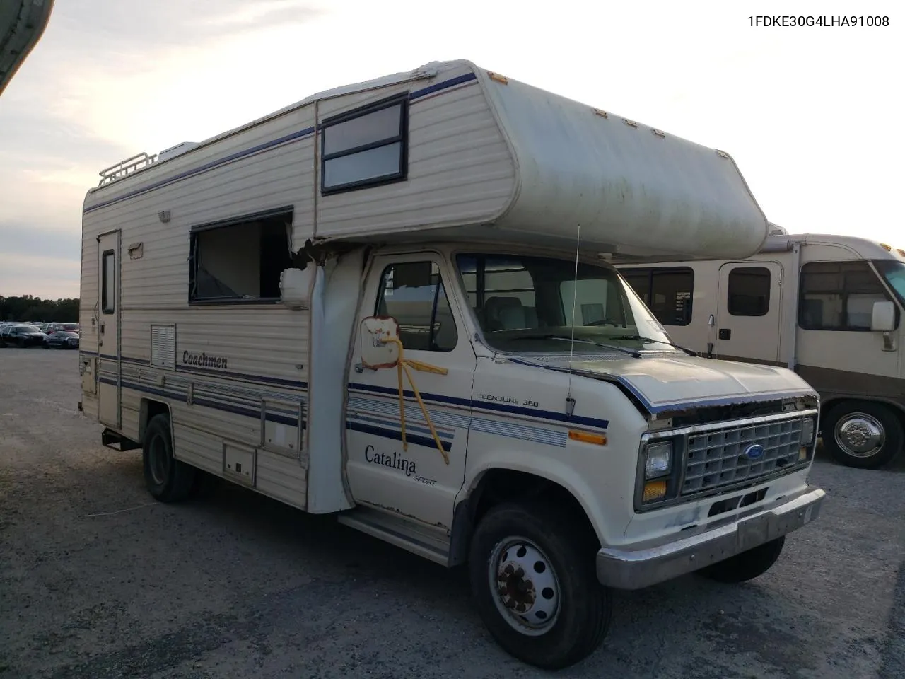 1990 Ford Econoline E350 Cutaway Van VIN: 1FDKE30G4LHA91008 Lot: 42938825