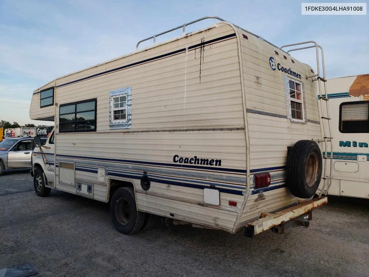 1990 Ford Econoline E350 Cutaway Van VIN: 1FDKE30G4LHA91008 Lot: 42938825
