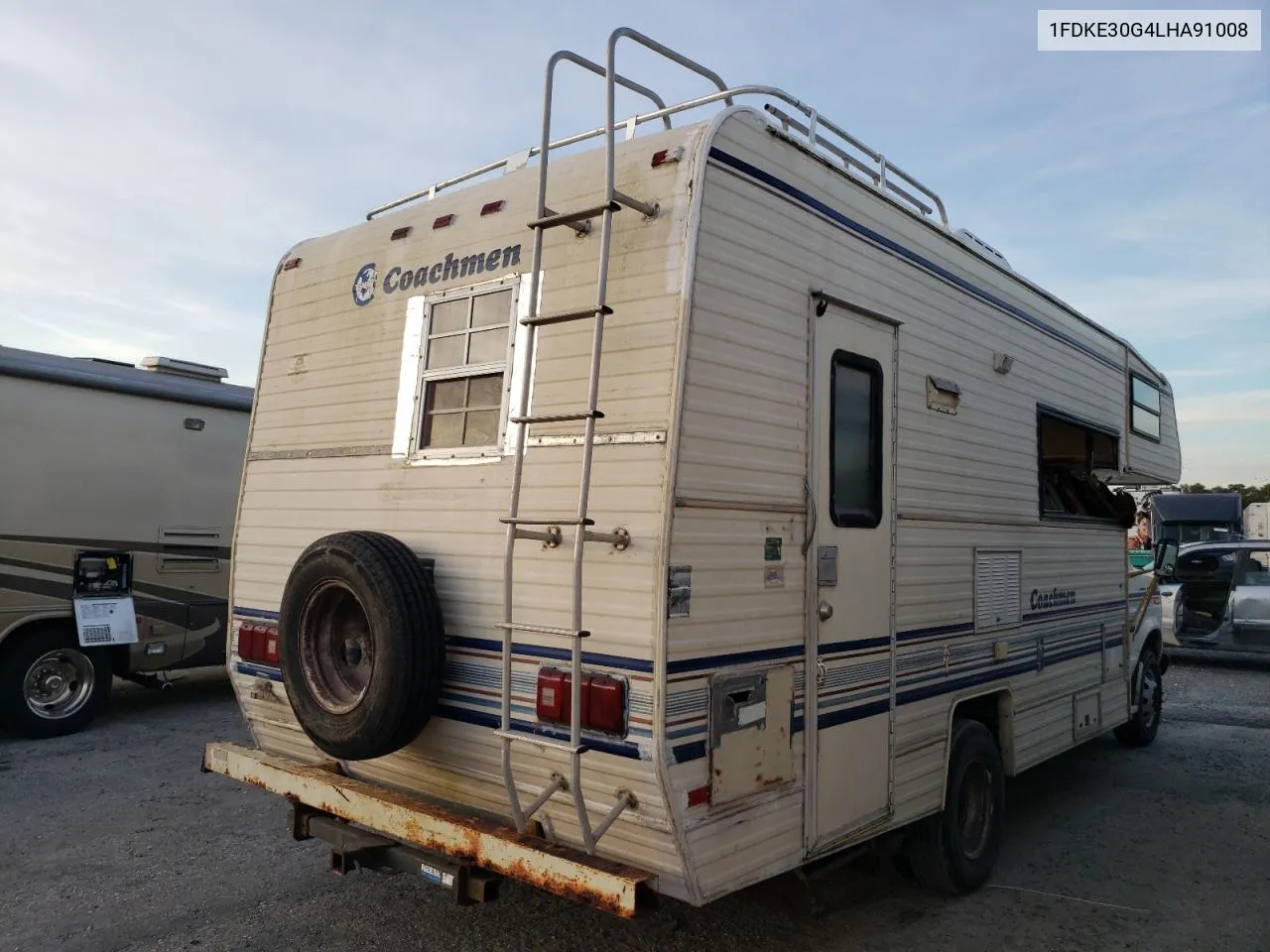 1990 Ford Econoline E350 Cutaway Van VIN: 1FDKE30G4LHA91008 Lot: 42938825
