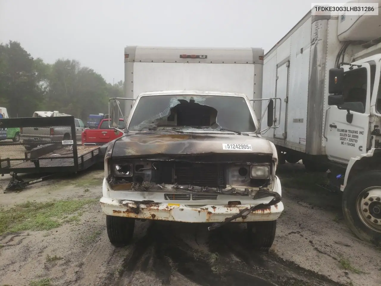 1990 Ford Econoline E350 Cutaway Van VIN: 1FDKE30G3LHB31286 Lot: 51242905