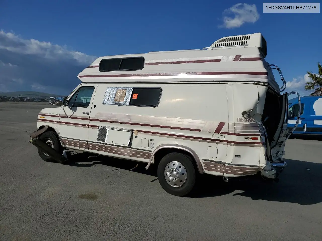 1990 Ford Econoline E250 Super Duty Van VIN: 1FDGS24H1LHB71278 Lot: 51846515