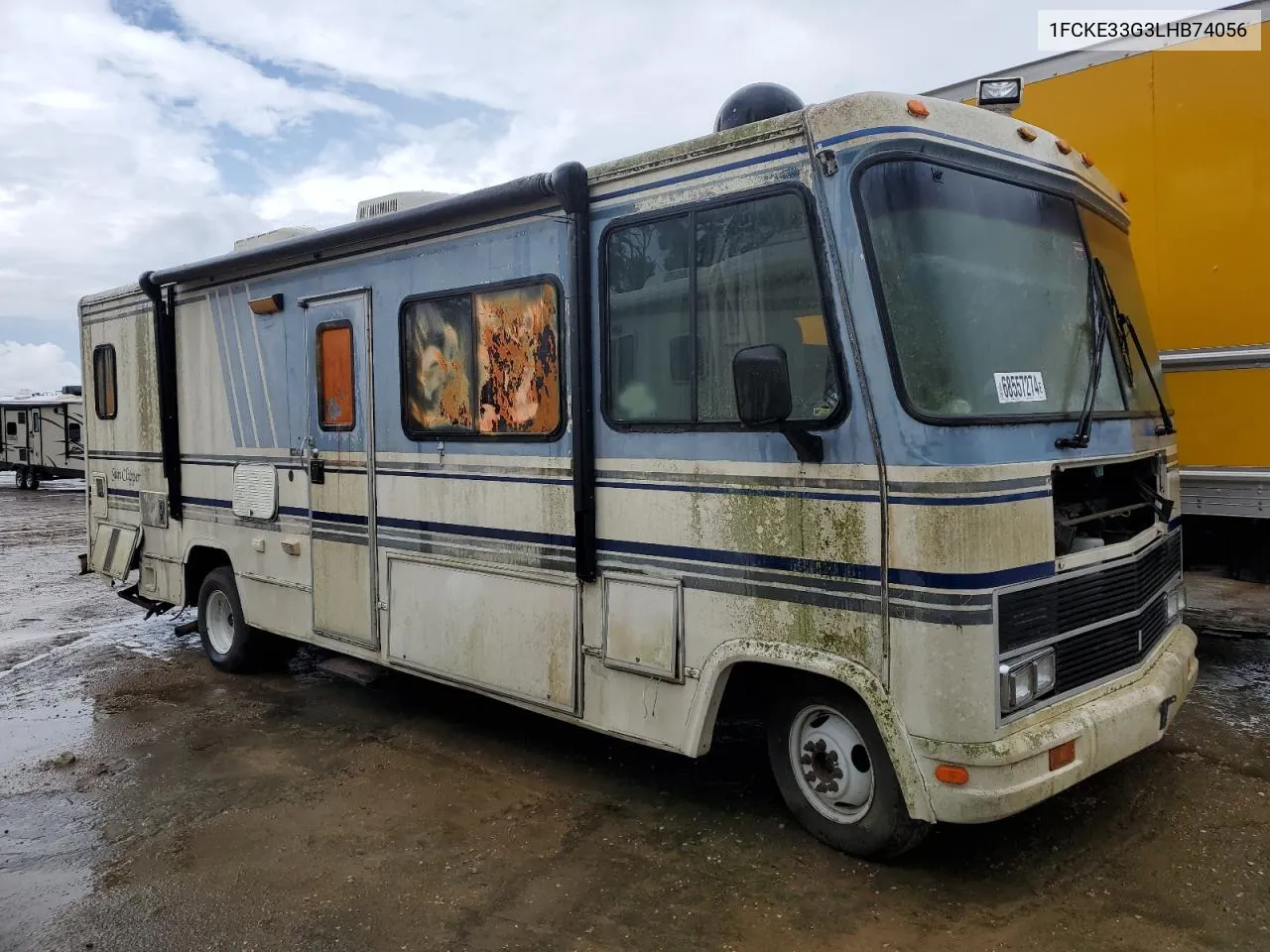 1990 Ford Econoline E350 Motor Home Chassis VIN: 1FCKE33G3LHB74056 Lot: 80562464