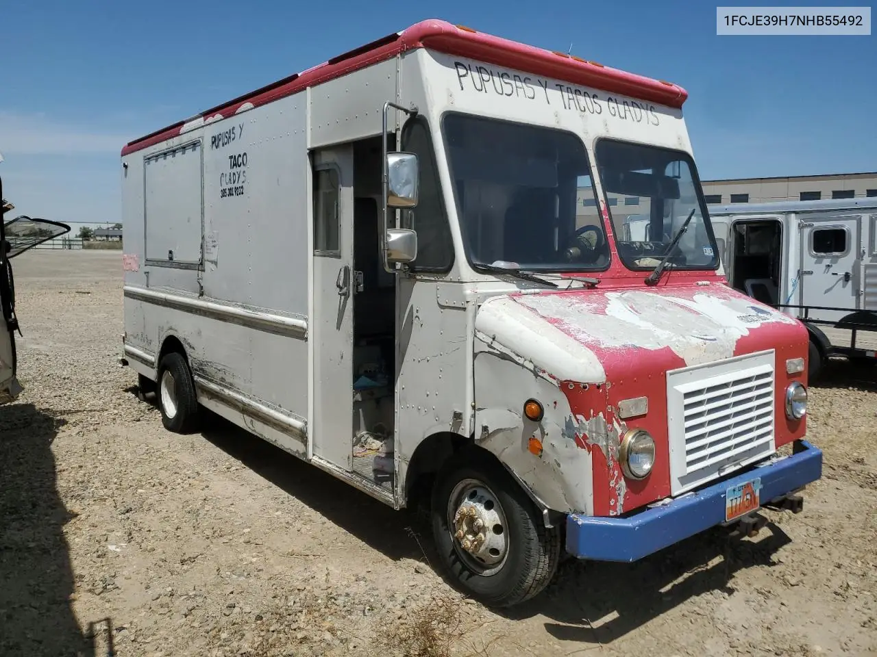 1992 Ford Econoline E350 Commercial Stripped Chassis VIN: 1FCJE39H7NHB55492 Lot: 62027265