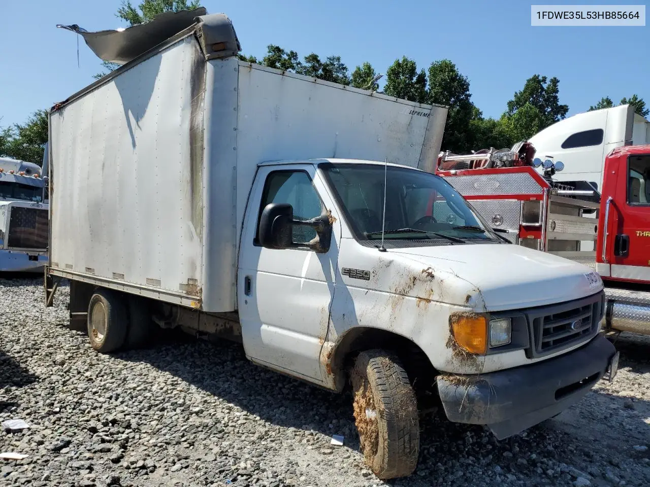 2003 Ford Econoline E350 Super Duty Cutaway Van VIN: 1FDWE35L53HB85664 Lot: 61047235