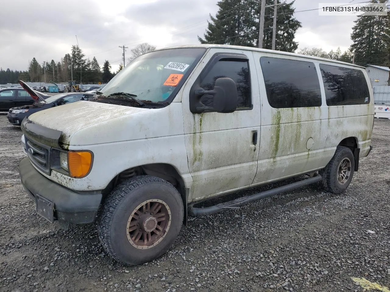 2004 Ford Econoline E350 Super Duty Wagon VIN: 1FBNE31S14HB33662 Lot: 43528915