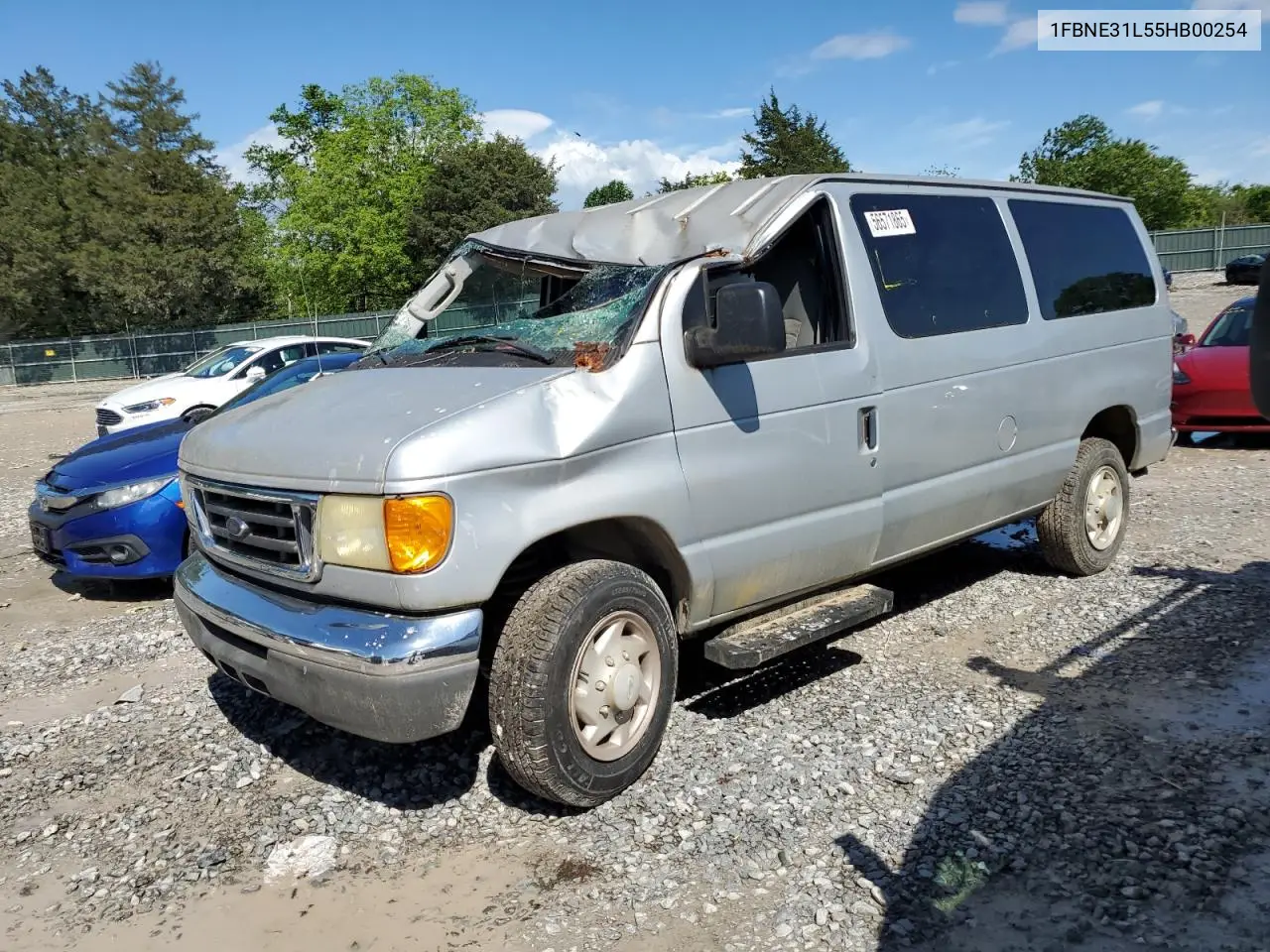 2005 Ford Econoline E350 Super Duty Wagon VIN: 1FBNE31L55HB00254 Lot: 56571865