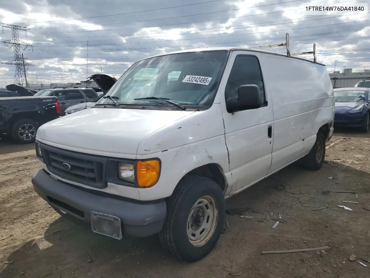 2006 Ford Econoline E150 Van VIN: 1FTRE14W76DA41840 Lot: 53242495