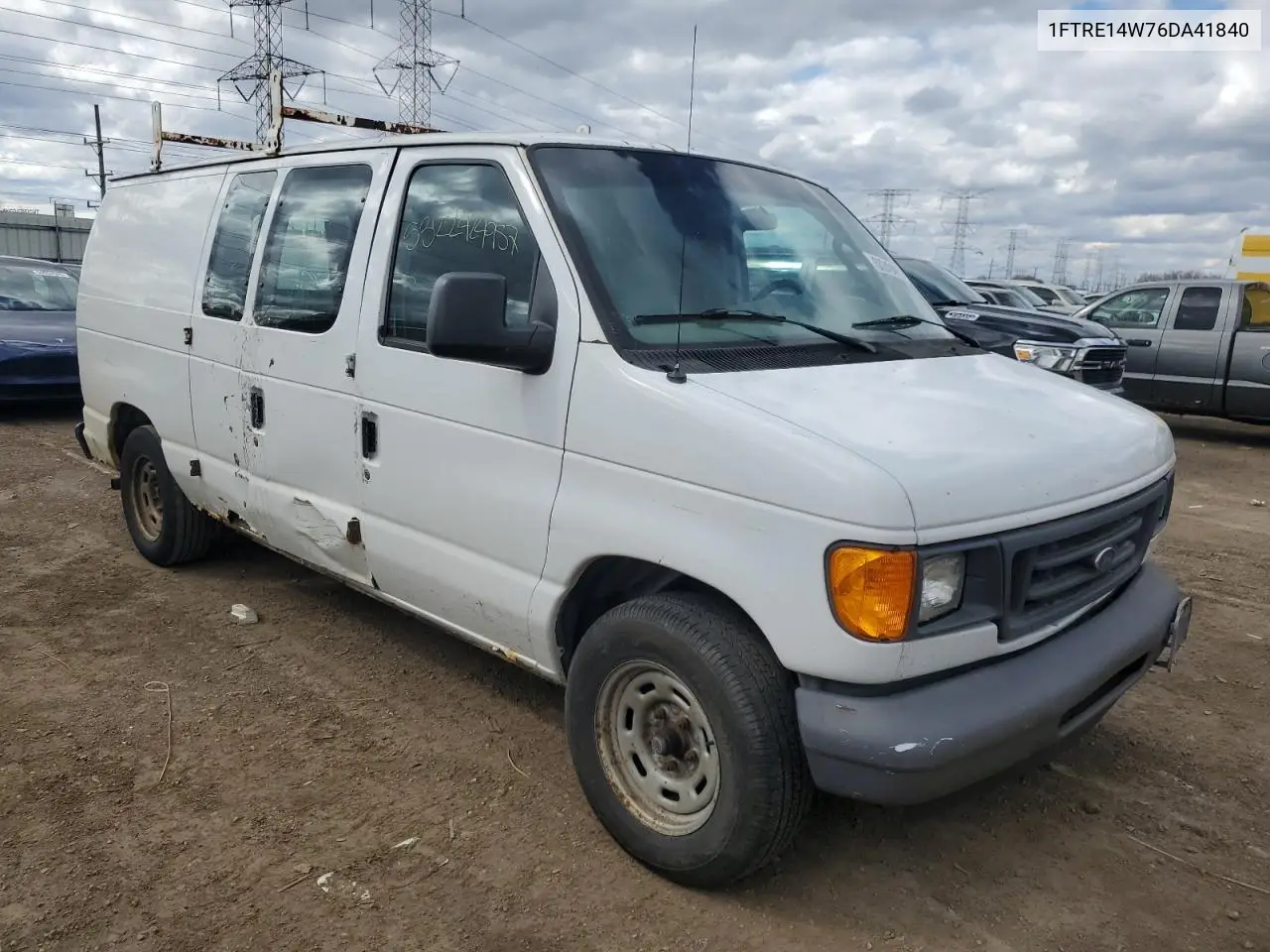 2006 Ford Econoline E150 Van VIN: 1FTRE14W76DA41840 Lot: 53242495