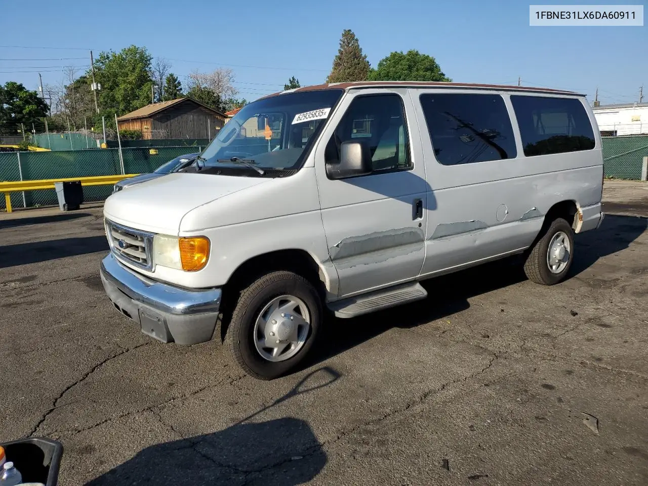 2006 Ford Econoline E350 Super Duty Wagon VIN: 1FBNE31LX6DA60911 Lot: 62935835