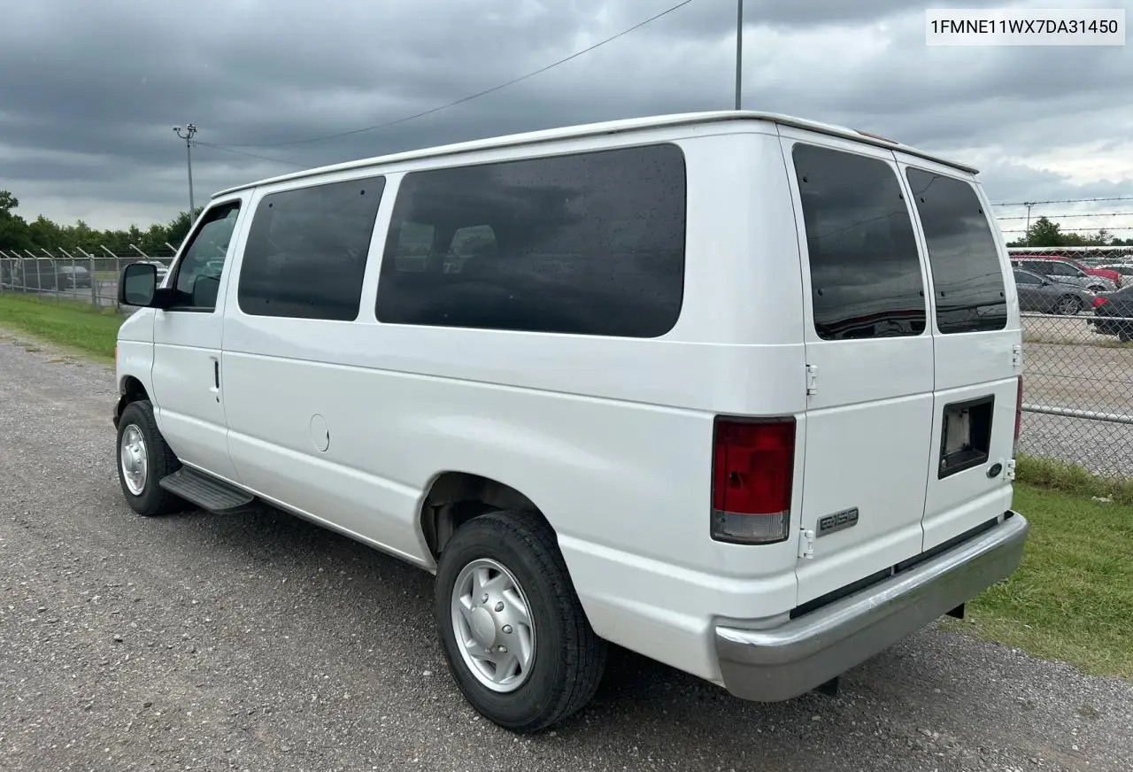 2007 Ford Econoline E150 Wagon VIN: 1FMNE11WX7DA31450 Lot: 63062985