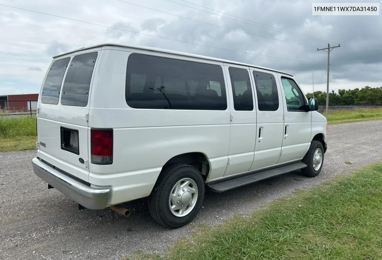 2007 Ford Econoline E150 Wagon VIN: 1FMNE11WX7DA31450 Lot: 63062985