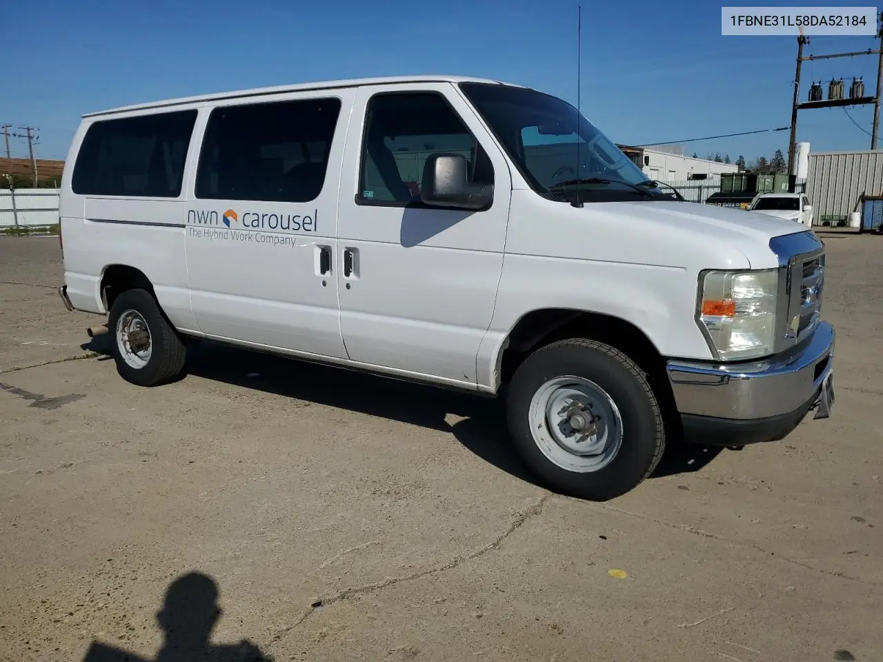 2008 Ford Econoline E350 Super Duty Wagon VIN: 1FBNE31L58DA52184 Lot: 46048505