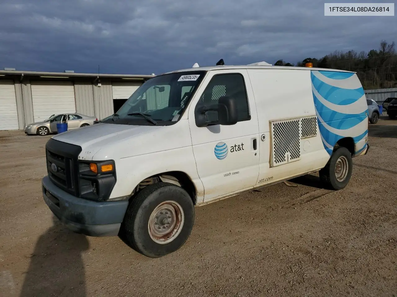2008 Ford Econoline E350 Super Duty Van VIN: 1FTSE34L08DA26814 Lot: 49805235