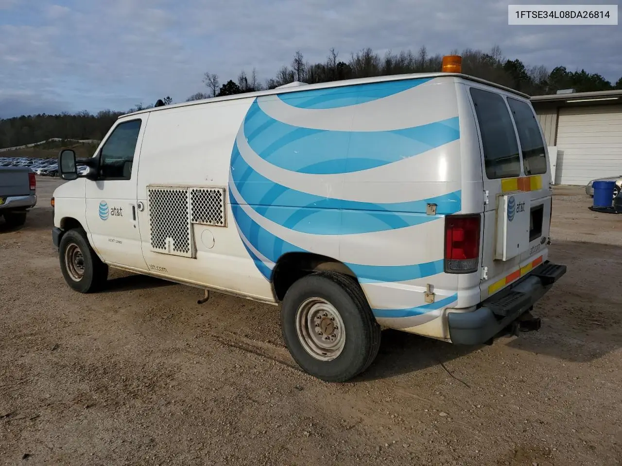 2008 Ford Econoline E350 Super Duty Van VIN: 1FTSE34L08DA26814 Lot: 49805235