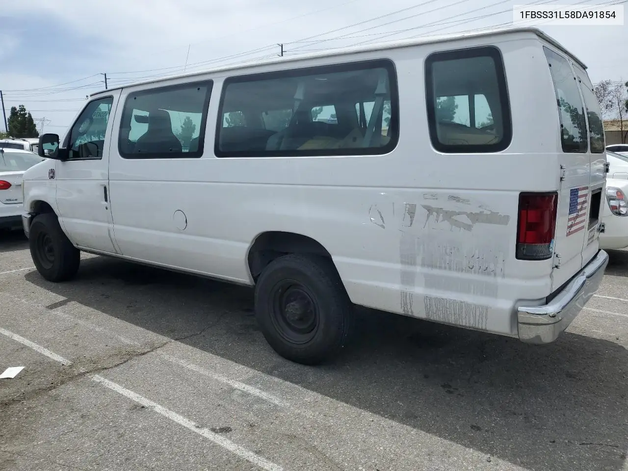 2008 Ford Econoline E350 Super Duty Wagon VIN: 1FBSS31L58DA91854 Lot: 55474115