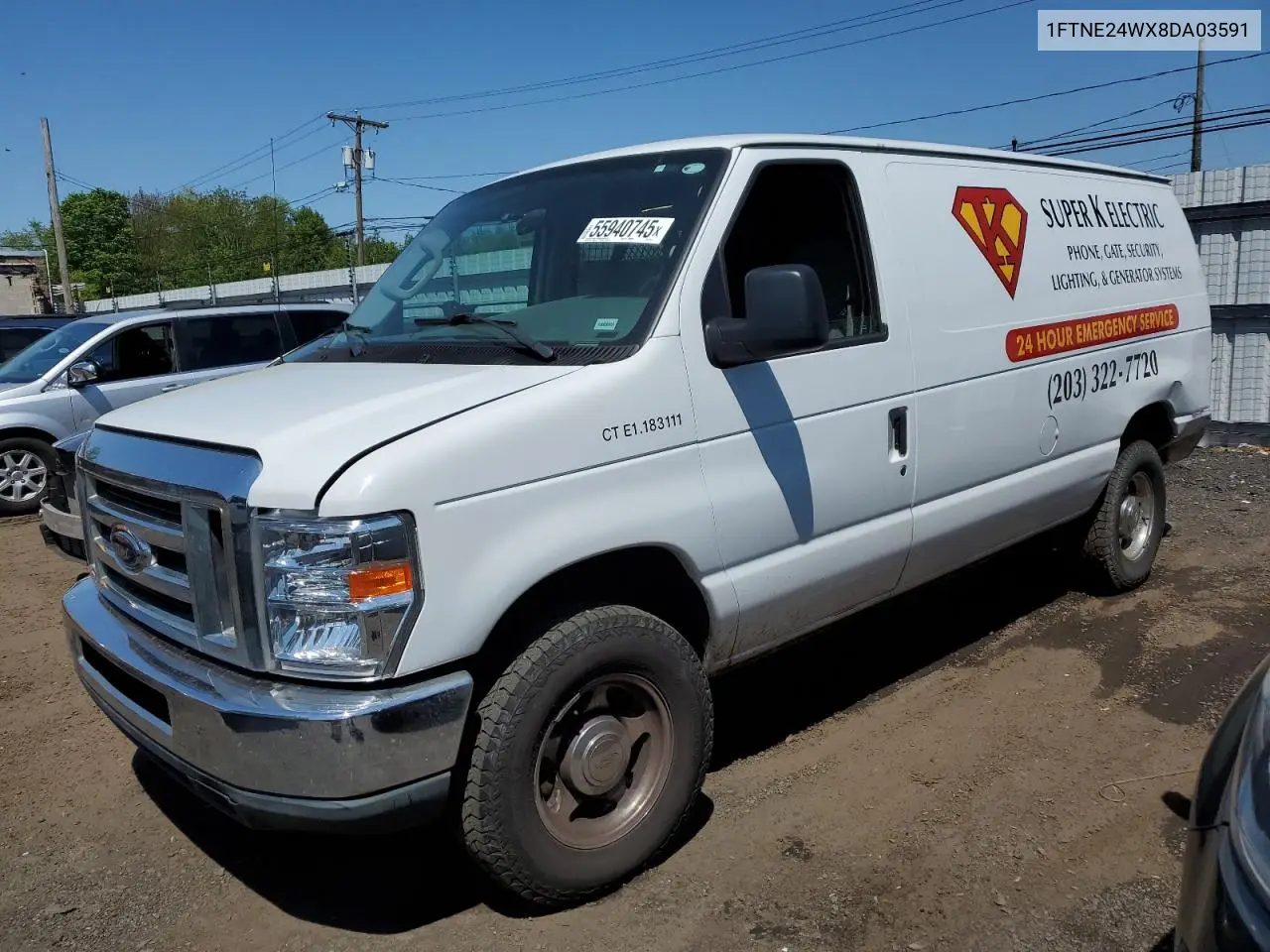 2008 Ford Econoline E250 Van VIN: 1FTNE24WX8DA03591 Lot: 55940745