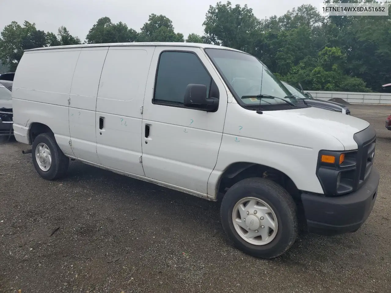 2008 Ford Econoline E150 Van VIN: 1FTNE14WX8DA51652 Lot: 62393525