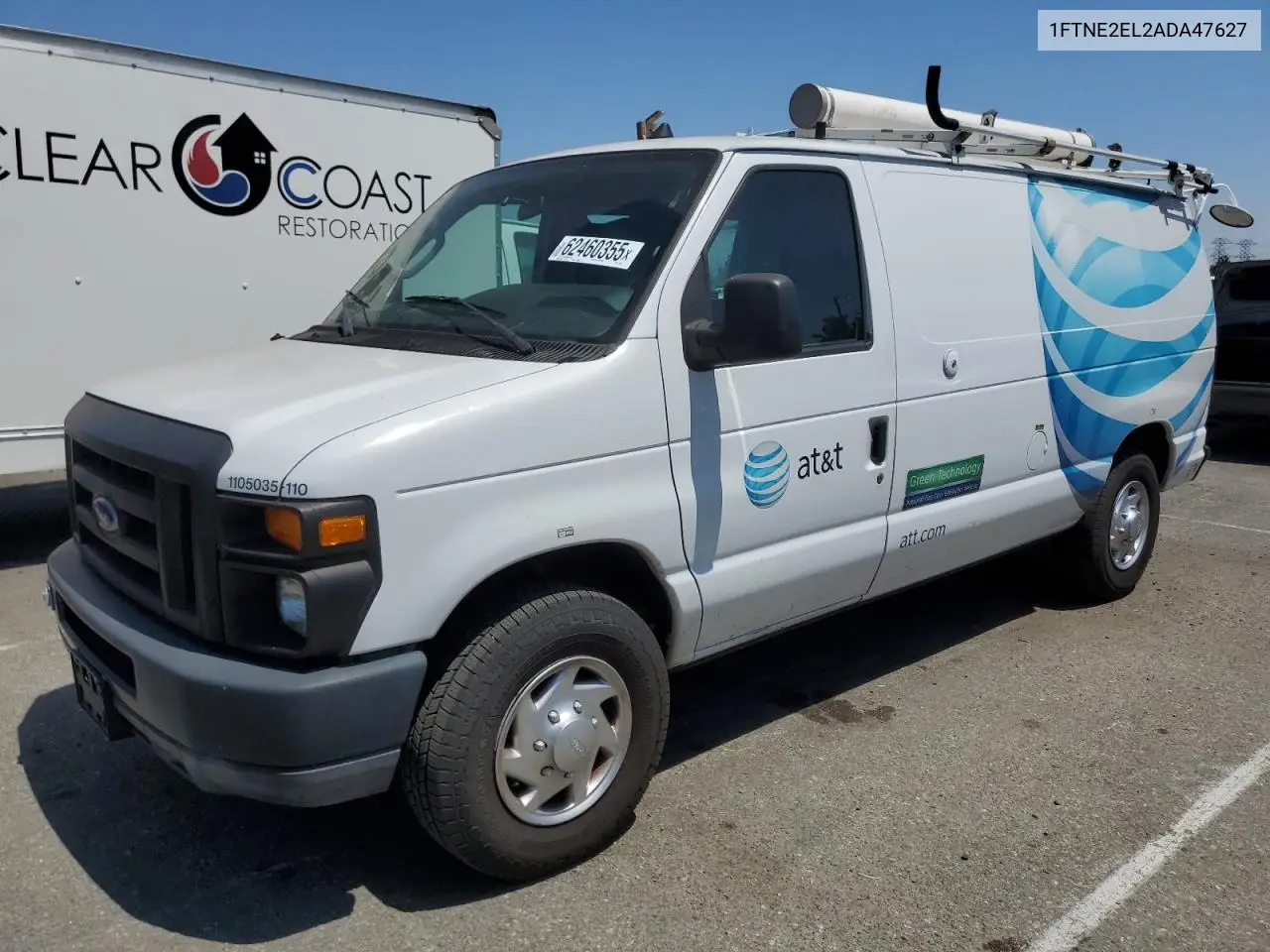 2010 Ford Econoline E250 Van VIN: 1FTNE2EL2ADA47627 Lot: 62460355