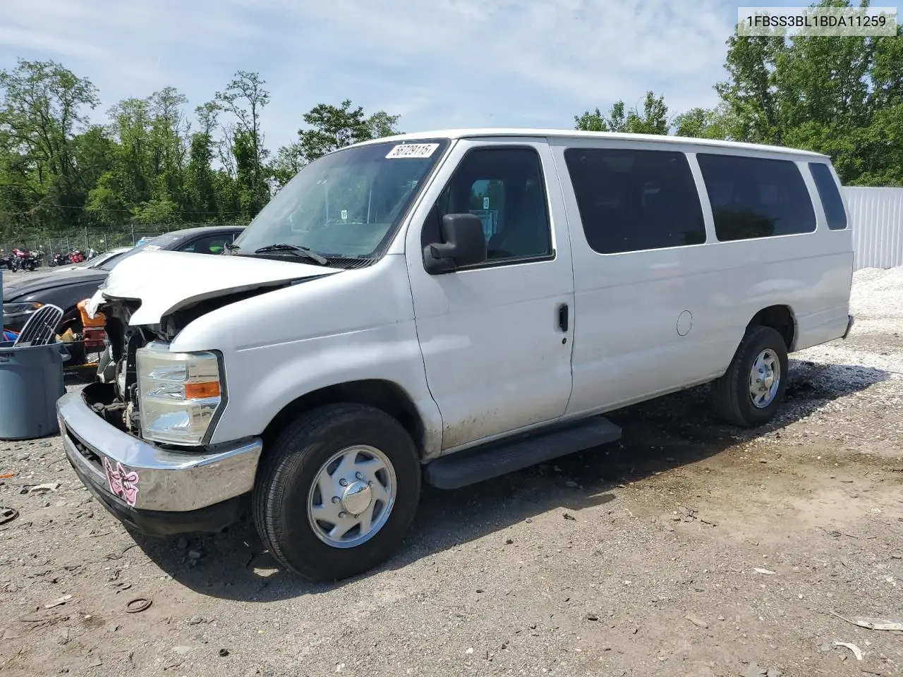 2011 Ford Econoline E350 Super Duty Wagon VIN: 1FBSS3BL1BDA11259 Lot: 56729115