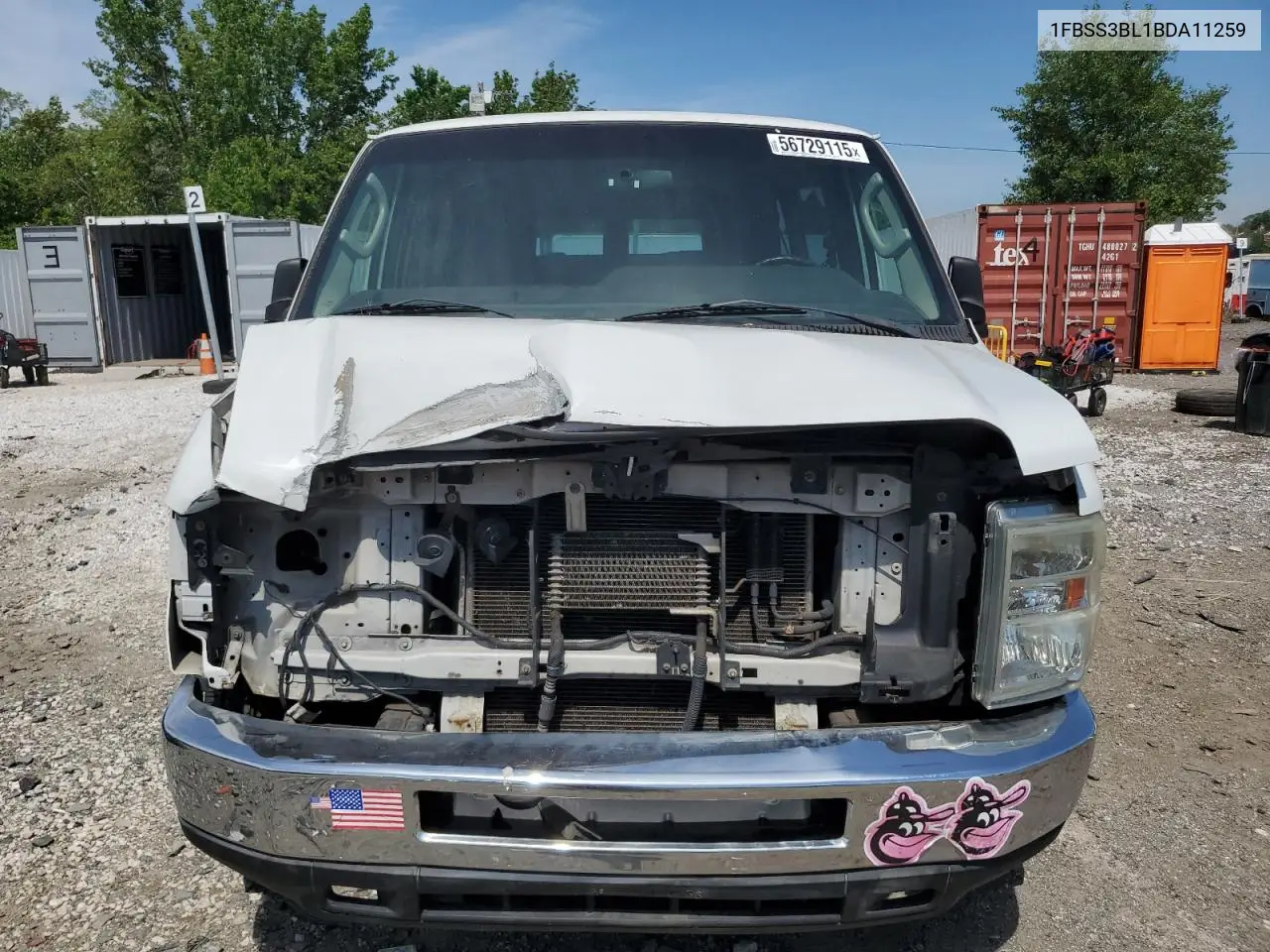 2011 Ford Econoline E350 Super Duty Wagon VIN: 1FBSS3BL1BDA11259 Lot: 56729115