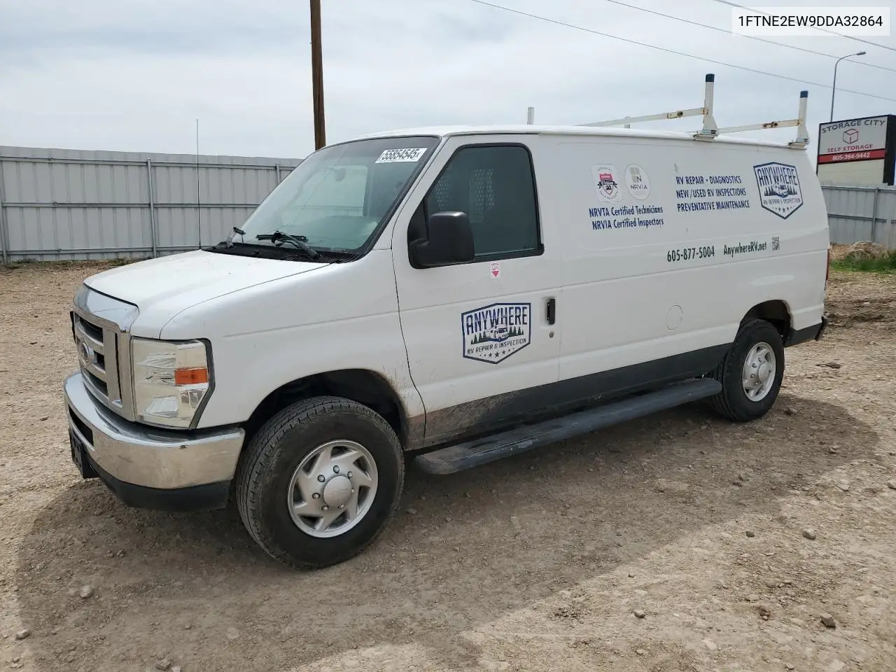 2013 Ford Econoline E250 Van VIN: 1FTNE2EW9DDA32864 Lot: 55854545