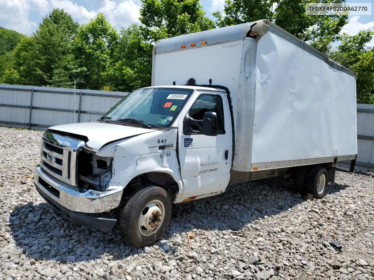 2013 Ford Econoline E450 Super Duty Cutaway Van VIN: 1FDXE4FS2DDA62770 Lot: 59958505