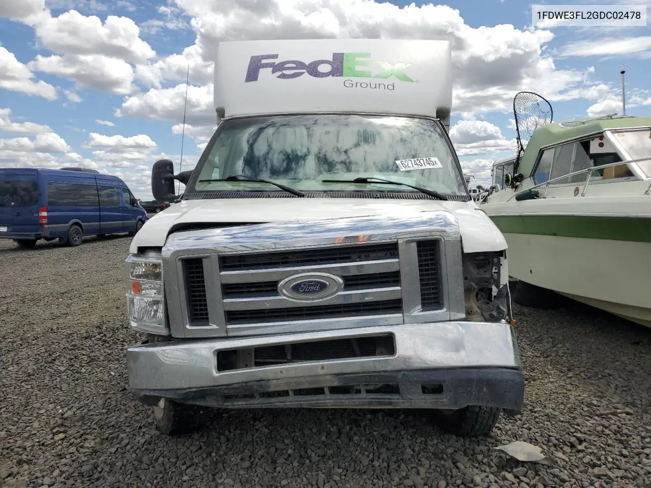 2016 Ford Econoline E350 Super Duty Cutaway Van VIN: 1FDWE3FL2GDC02478 Lot: 62743745