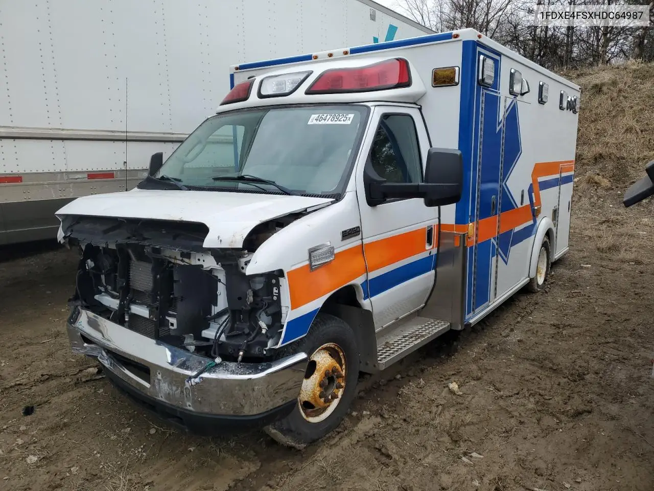 2017 Ford Econoline E450 Super Duty Cutaway Van VIN: 1FDXE4FSXHDC64987 Lot: 46478925