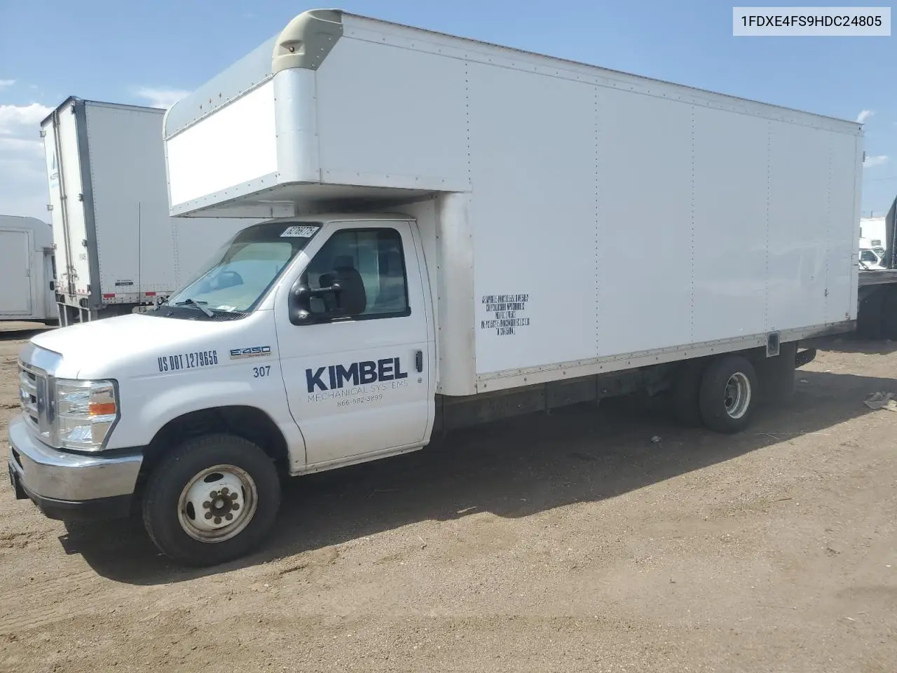 2017 Ford Econoline E450 Super Duty Cutaway Van VIN: 1FDXE4FS9HDC24805 Lot: 62769775