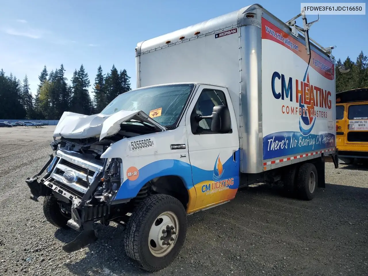 2018 Ford Econoline E350 Super Duty Cutaway Van VIN: 1FDWE3F61JDC16650 Lot: 53555935