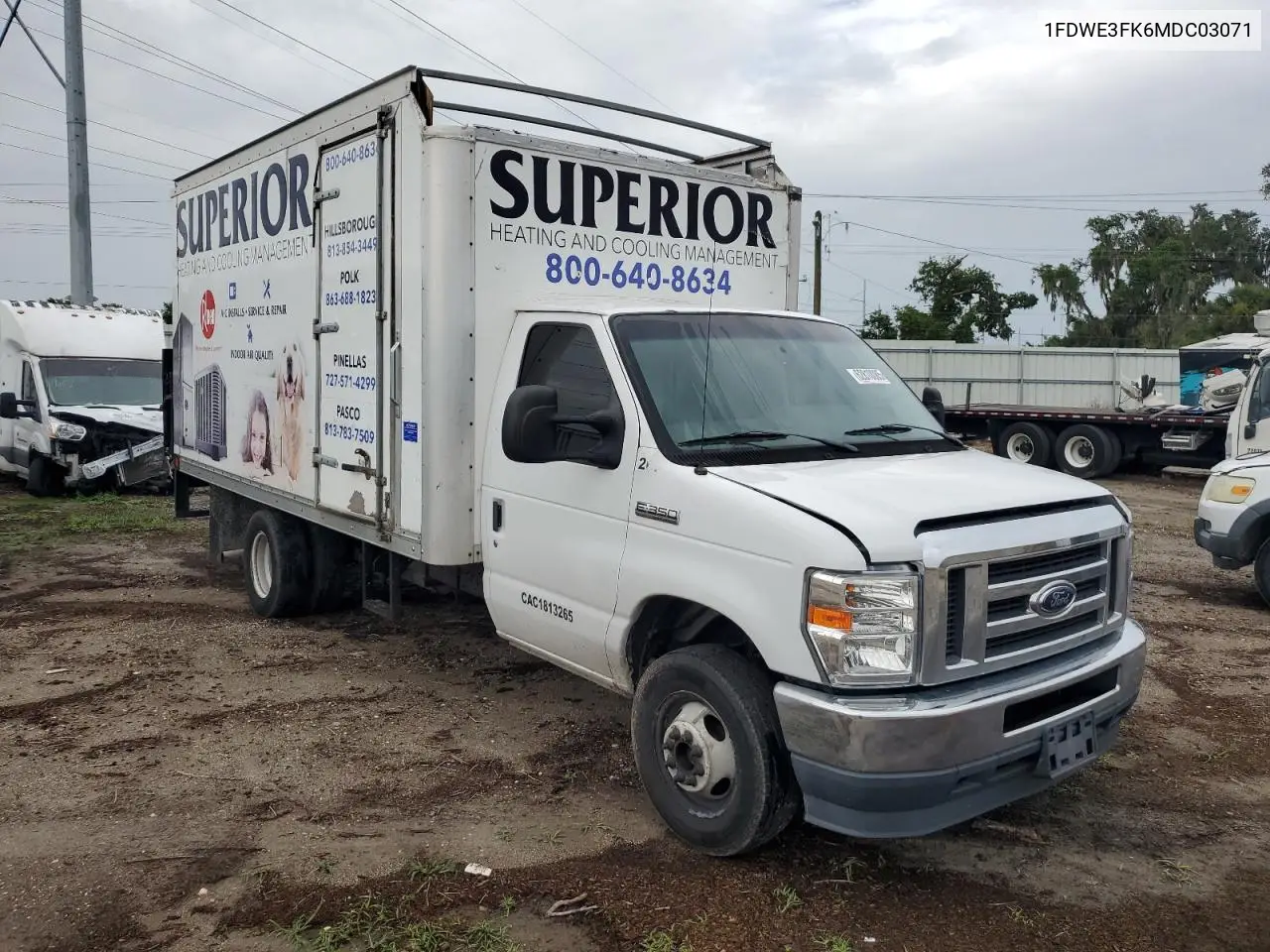 2021 Ford Econoline E350 Super Duty Cutaway Van VIN: 1FDWE3FK6MDC03071 Lot: 62810085