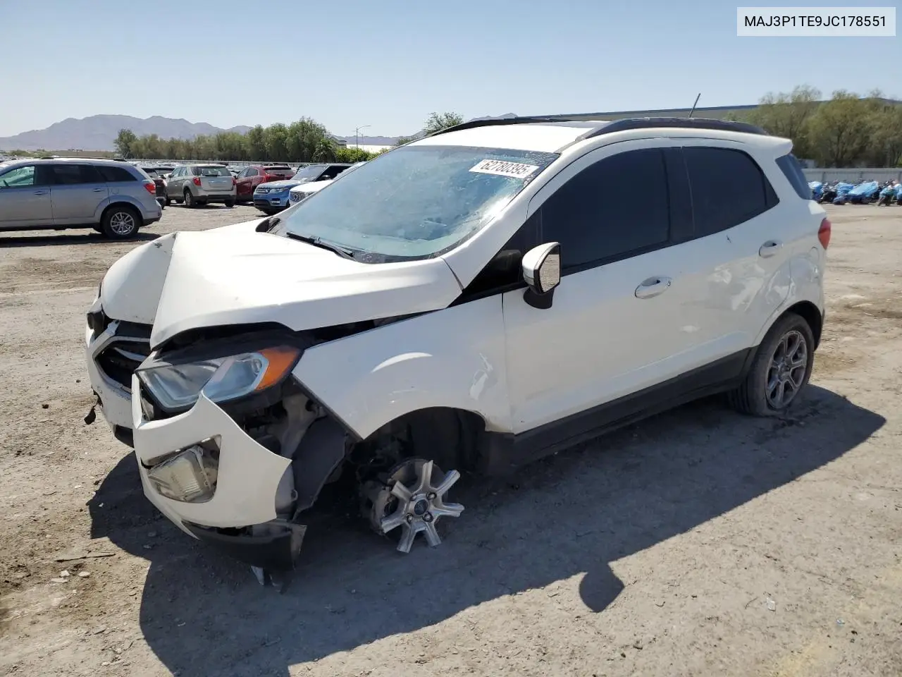 2018 Ford Ecosport Se VIN: MAJ3P1TE9JC178551 Lot: 62780395
