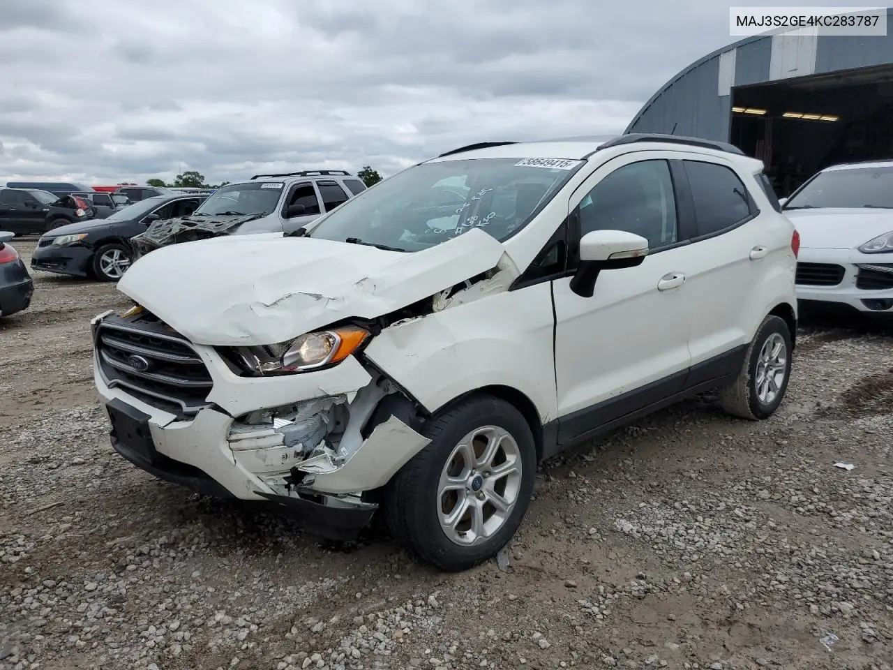 2019 Ford Ecosport Se VIN: MAJ3S2GE4KC283787 Lot: 58649415