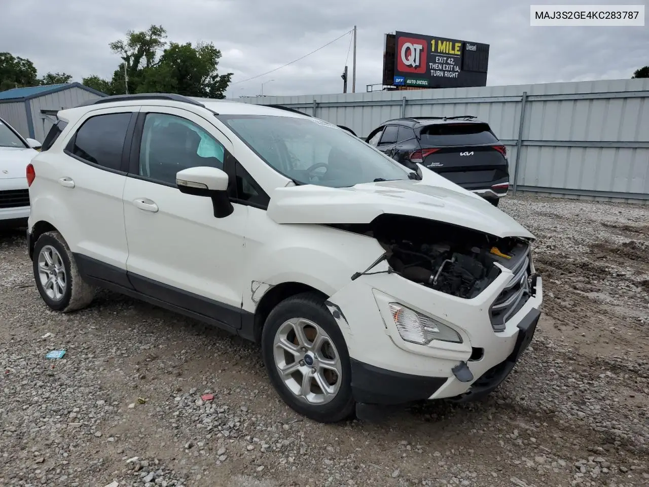 2019 Ford Ecosport Se VIN: MAJ3S2GE4KC283787 Lot: 58649415