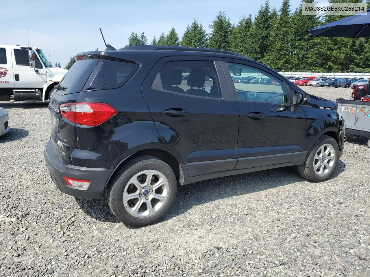 2019 Ford Ecosport Se VIN: MAJ3S2GE5KC253214 Lot: 61303535