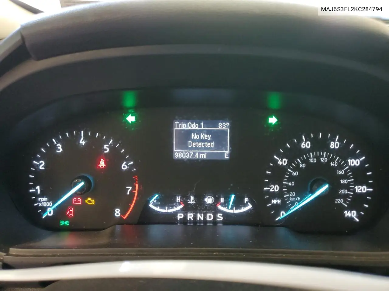 2019 Ford Ecosport S VIN: MAJ6S3FL2KC284794 Lot: 62328605