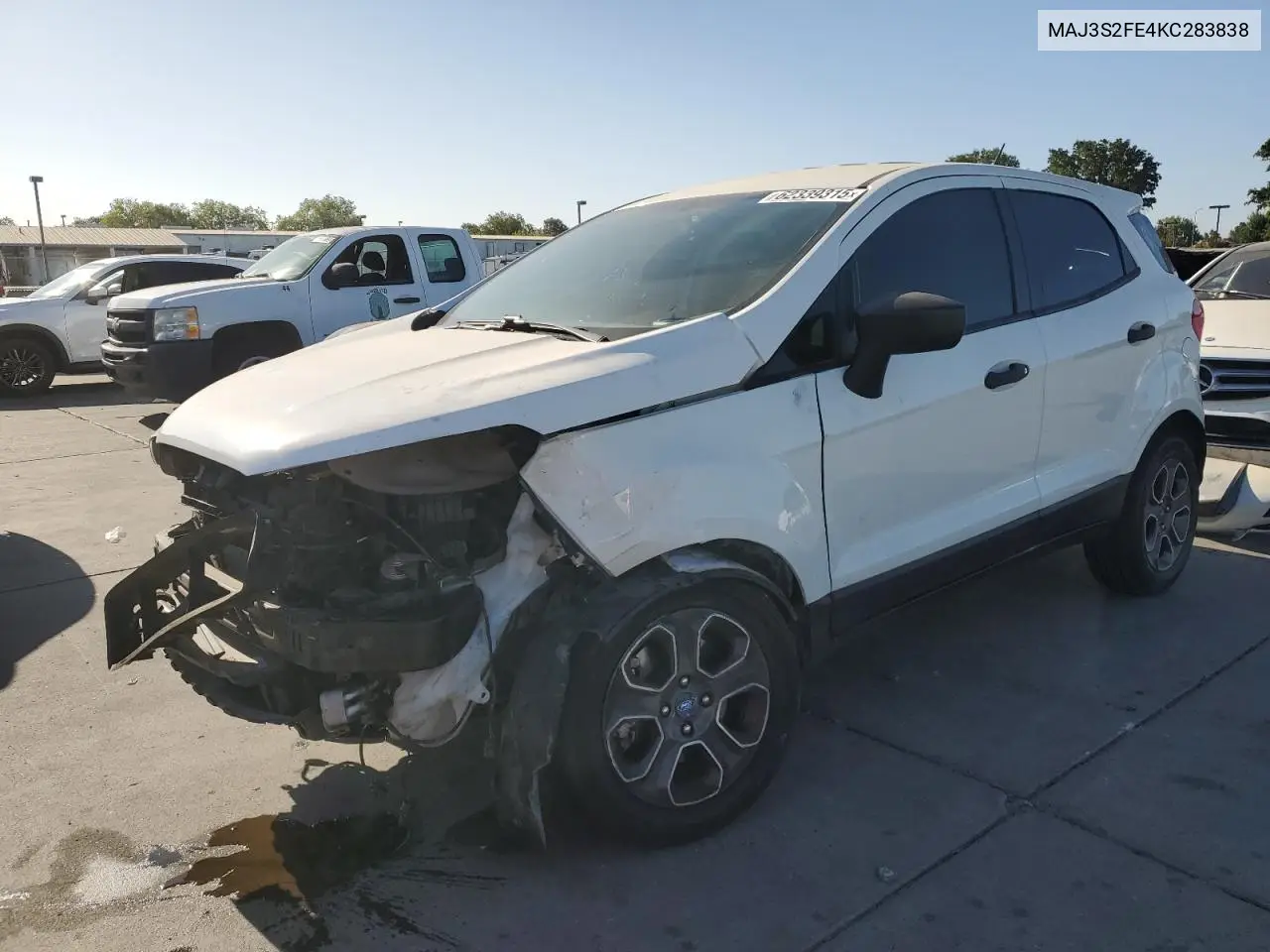 2019 Ford Ecosport S VIN: MAJ3S2FE4KC283838 Lot: 62339315