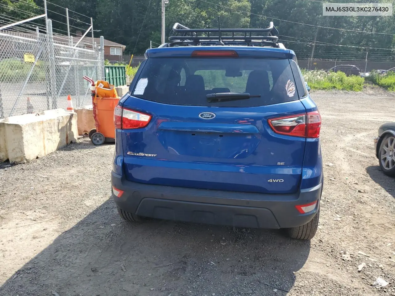 2019 Ford Ecosport Se VIN: MAJ6S3GL3KC276430 Lot: 62683535
