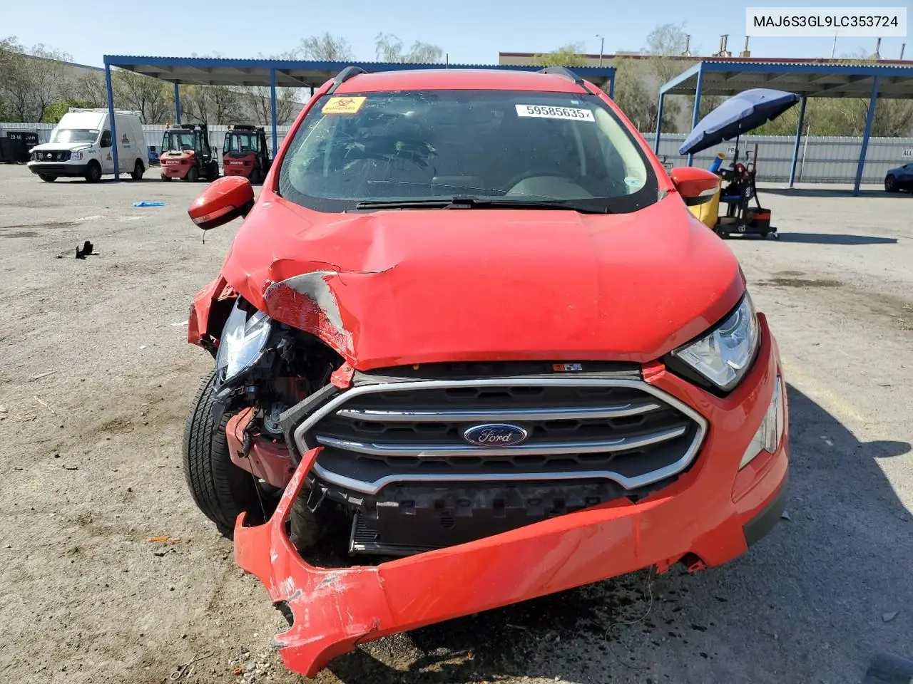 2020 Ford Ecosport Se VIN: MAJ6S3GL9LC353724 Lot: 59585635