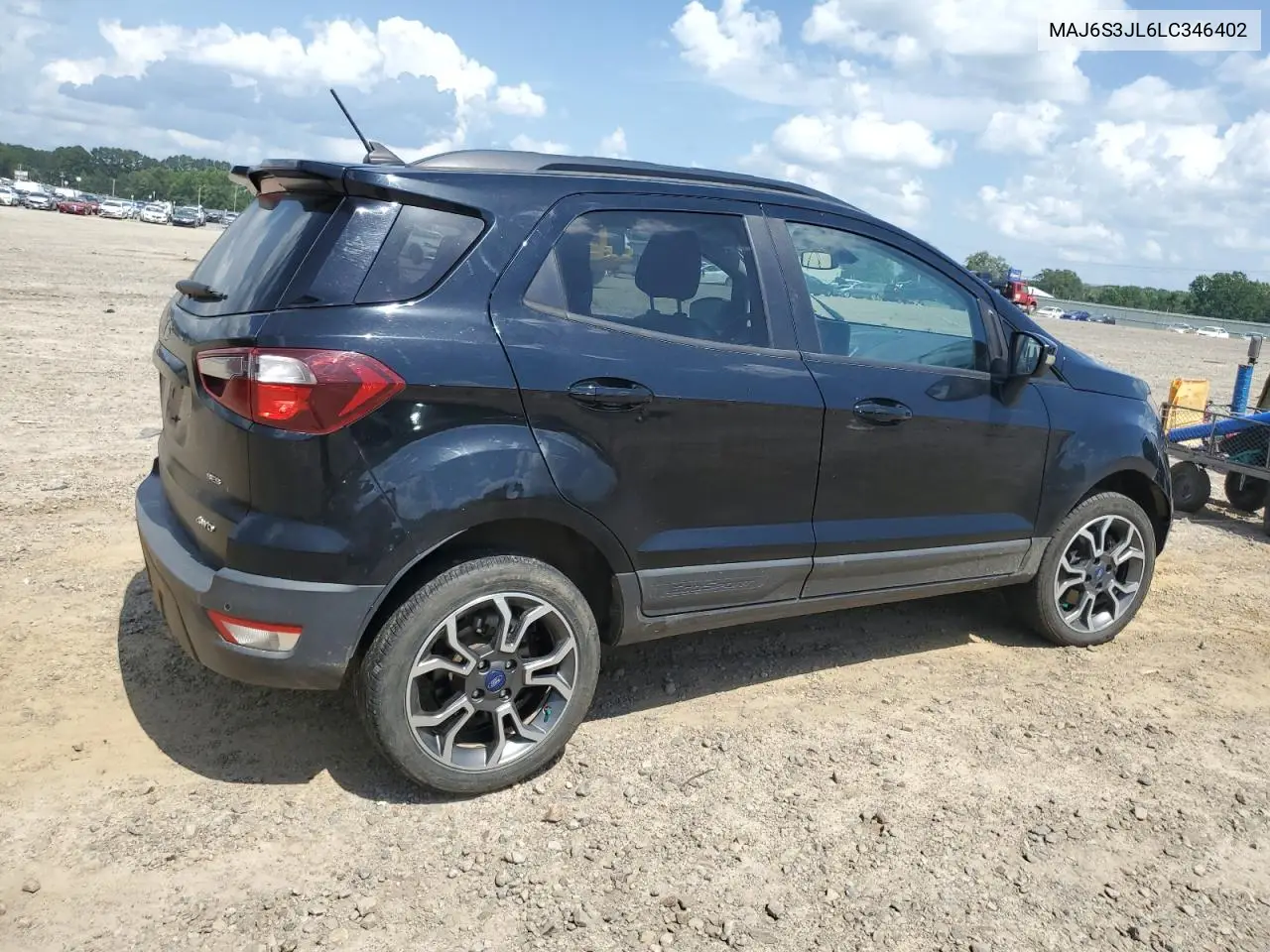 2020 Ford Ecosport Ses VIN: MAJ6S3JL6LC346402 Lot: 61973765