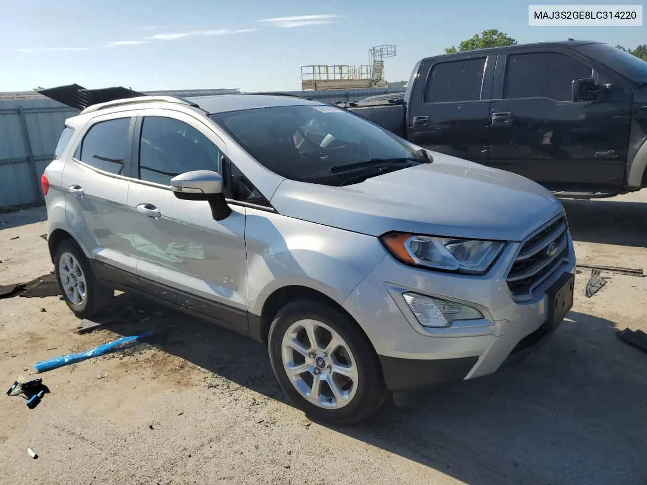 2020 Ford Ecosport Se VIN: MAJ3S2GE8LC314220 Lot: 62171125