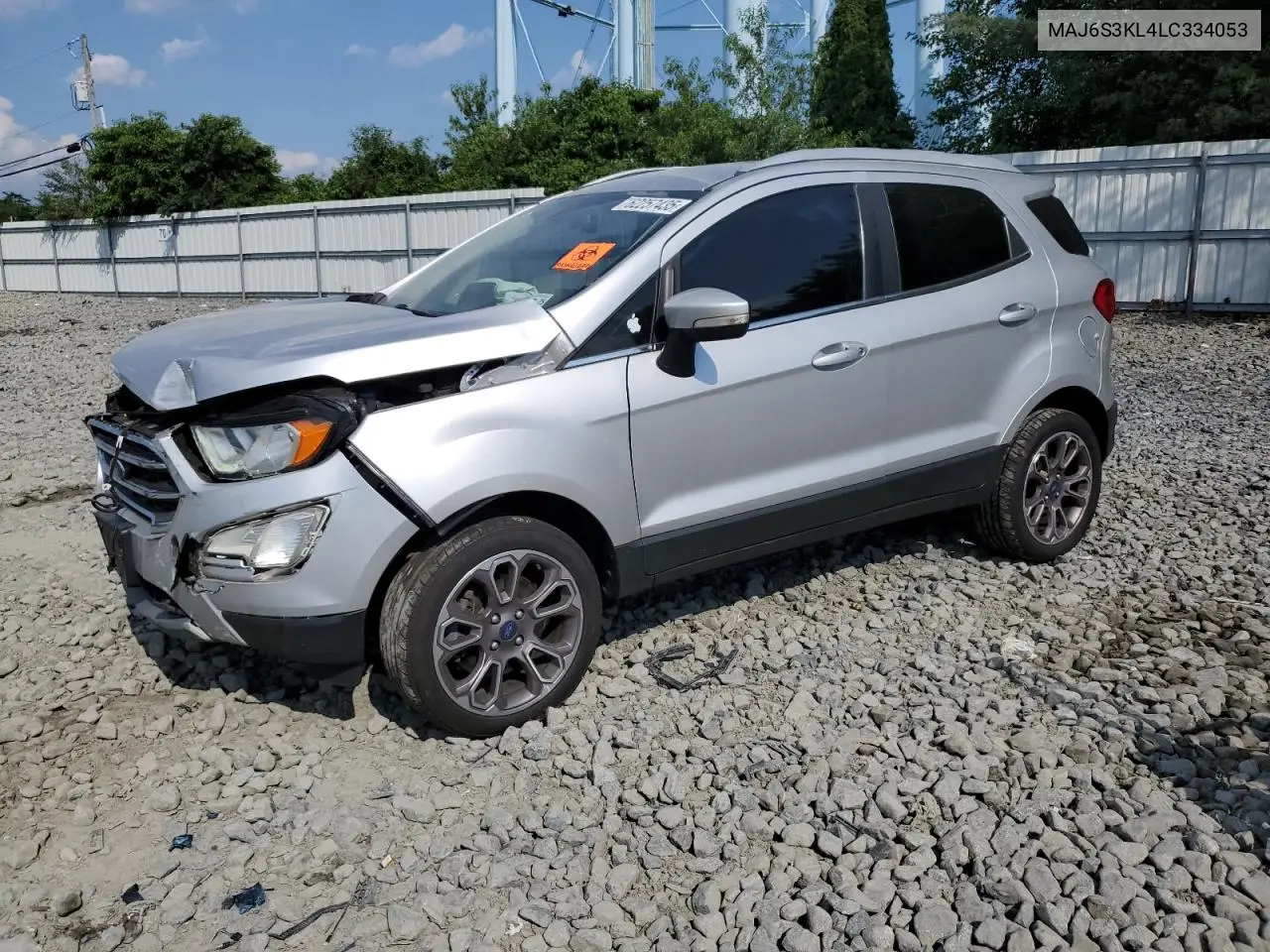 2020 Ford Ecosport Titanium VIN: MAJ6S3KL4LC334053 Lot: 62257435