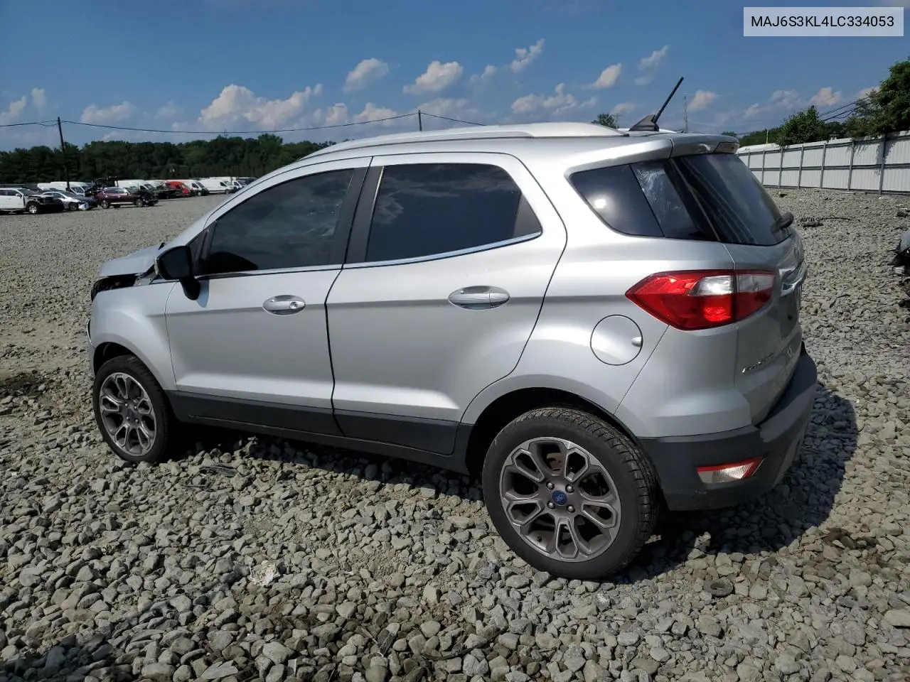 2020 Ford Ecosport Titanium VIN: MAJ6S3KL4LC334053 Lot: 62257435