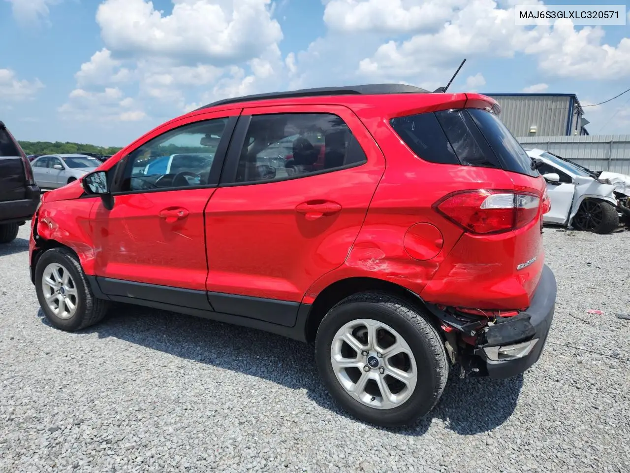 2020 Ford Ecosport Se VIN: MAJ6S3GLXLC320571 Lot: 62888925