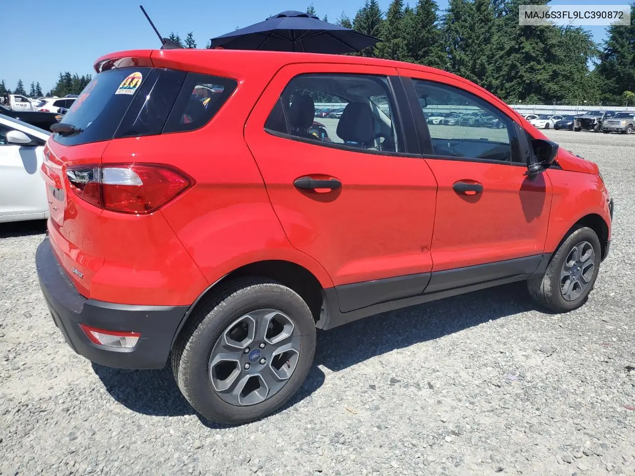 2020 Ford Ecosport S VIN: MAJ6S3FL9LC390872 Lot: 63056755