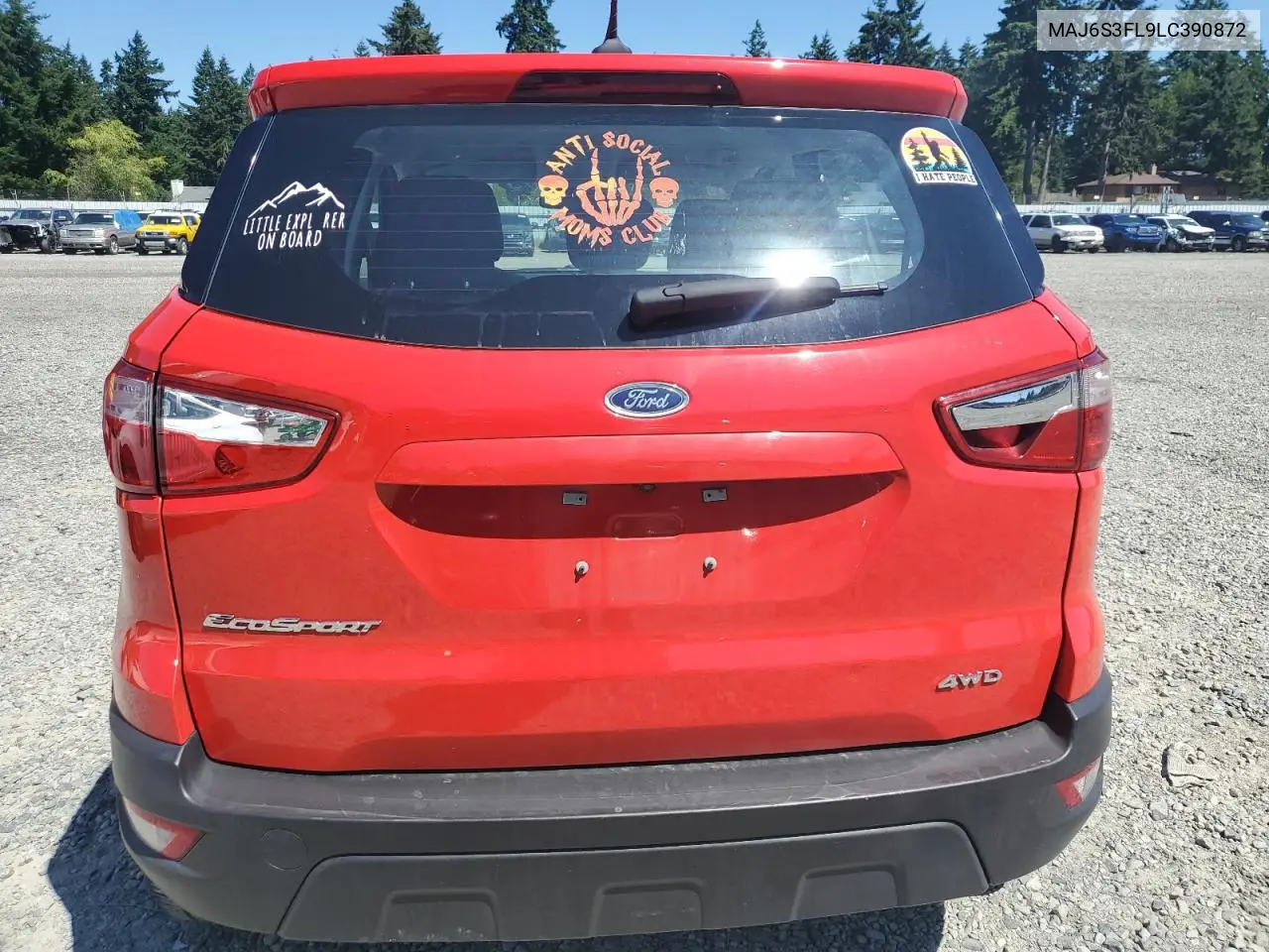 2020 Ford Ecosport S VIN: MAJ6S3FL9LC390872 Lot: 63056755