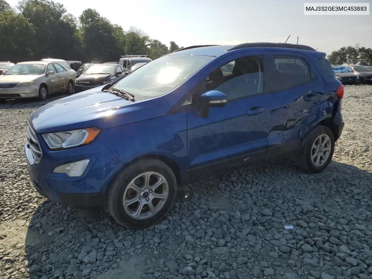 2021 Ford Ecosport Se VIN: MAJ3S2GE3MC453883 Lot: 61891055