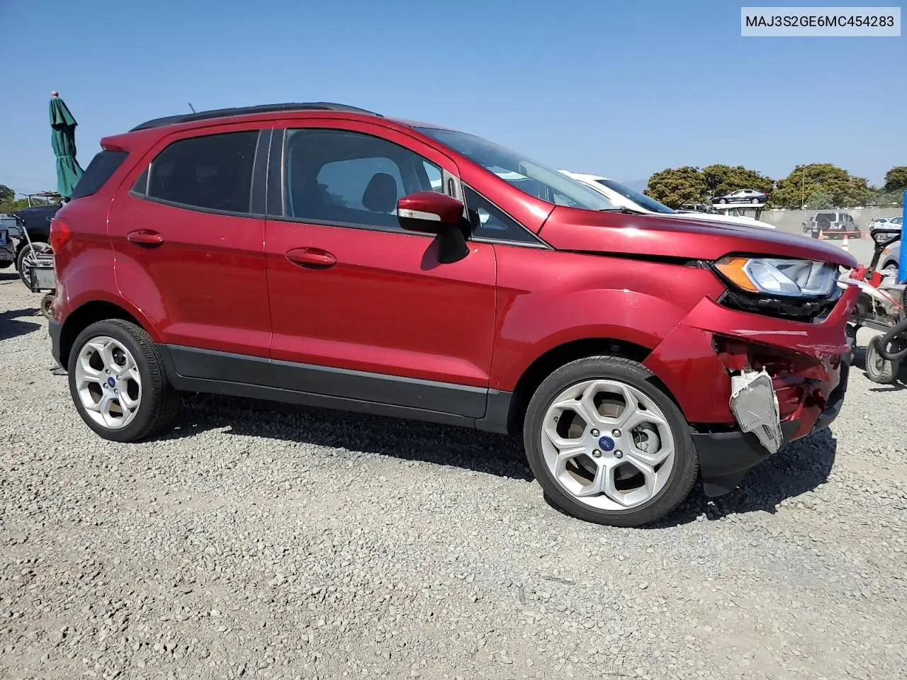 2021 Ford Ecosport Se VIN: MAJ3S2GE6MC454283 Lot: 62180755