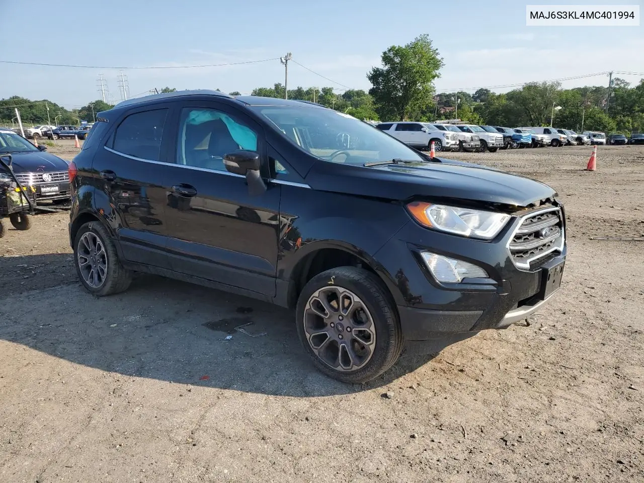 2021 Ford Ecosport Titanium VIN: MAJ6S3KL4MC401994 Lot: 62309765