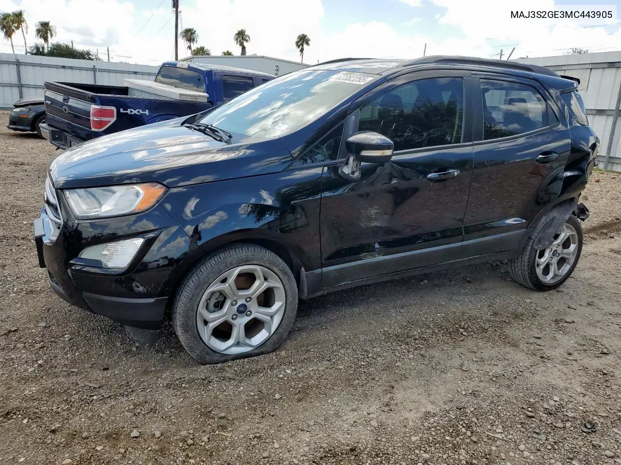 2021 Ford Ecosport Se VIN: MAJ3S2GE3MC443905 Lot: 62382255